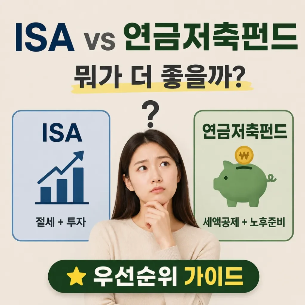 ISA냐 연금저축펀드냐, 고민 끝내주는 한 장 정리 (우선순위 가이드)